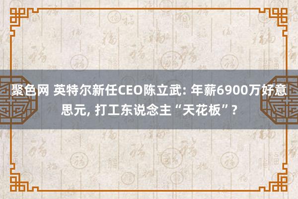 聚色网 英特尔新任CEO陈立武: 年薪6900万好意思元， 打工东说念主“天花板”?